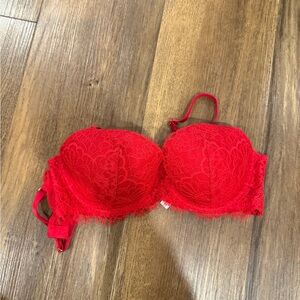 Victoria's Secret Vibrant Red Lace Bra